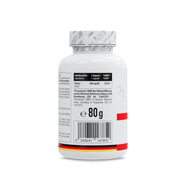 Вітамін В3 MST Nutrition Niacin, 120 капсул. Фото 2