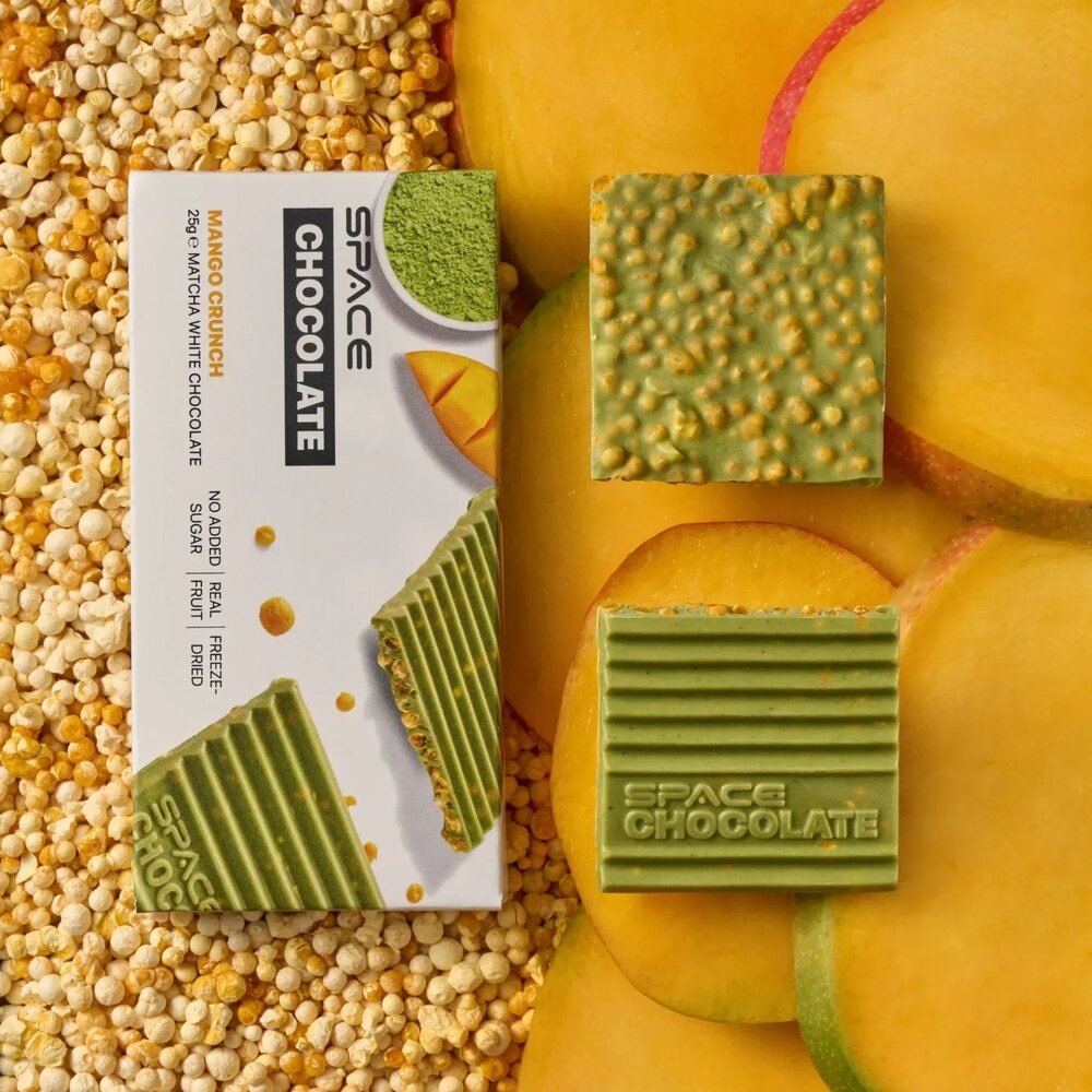 Білий шоколад з матчею Spacefood Space Chocolate Mango Crunch, 25 грам. Фото 3