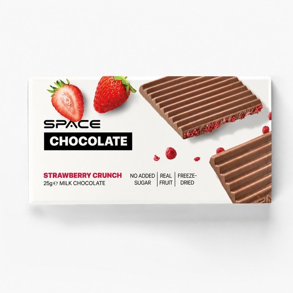 Молочний шоколад Spacefood Space Chocolate Strawberry Crunch, 25 грам