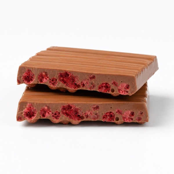 Блок молочного шоколада Spacefood Space Chocolate Strawberry Crunch, 10*25 грамм. Фото 3