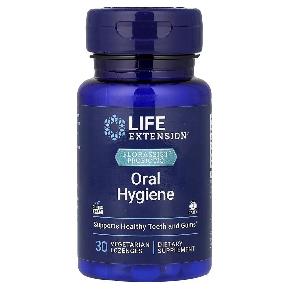 Пробиотические пастилки для полости рта Life Extension FLORASSIST Probiotic Oral Hygiene, 30 пастилок