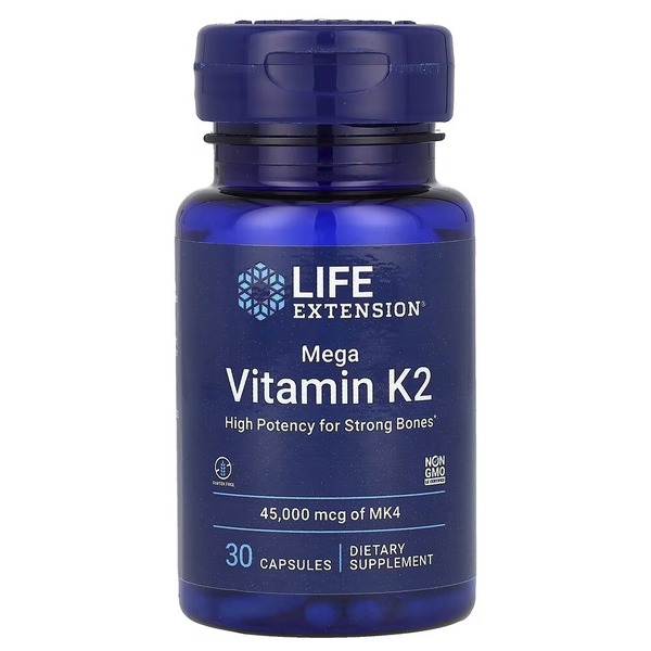 Вітамін K2 MK-4 Life Extension Mega Vitamin K2 45000 mcg, 30 капсул