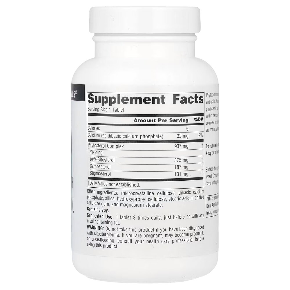 Фітостероли Source Naturals Beta Sitosterol 375 mg Mega Strength, 60 капсул. Фото 2