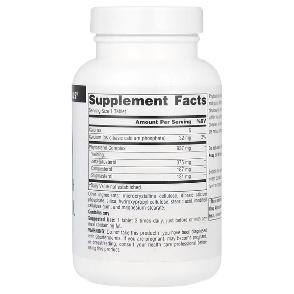 Фітостероли Source Naturals Beta Sitosterol 375 mg Mega Strength, 60 капсул. Фото 2
