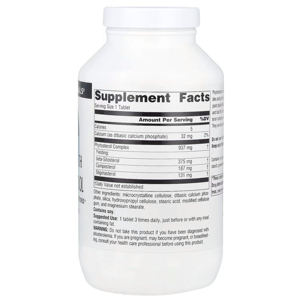Фітостероли Source Naturals Beta Sitosterol 375 mg Mega Strength, 240 капсул. Фото 2
