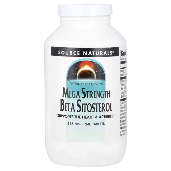 Фітостероли Source Naturals Beta Sitosterol 375 mg Mega Strength, 240 капсул