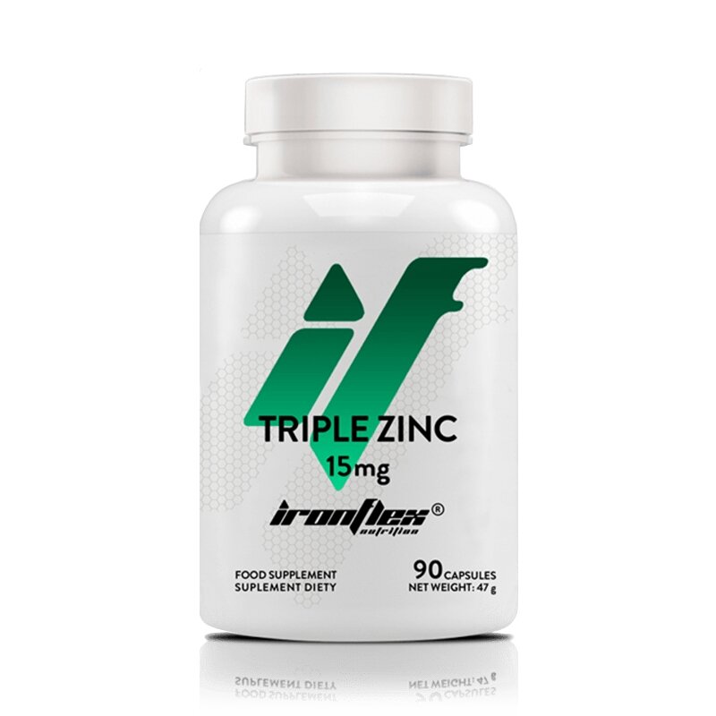 Три форми цинку IronFlex Triple Zinc, 90 капсул