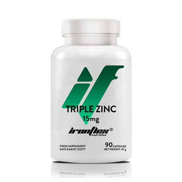 Три формы цинка IronFlex Triple Zinc, 90 капсул