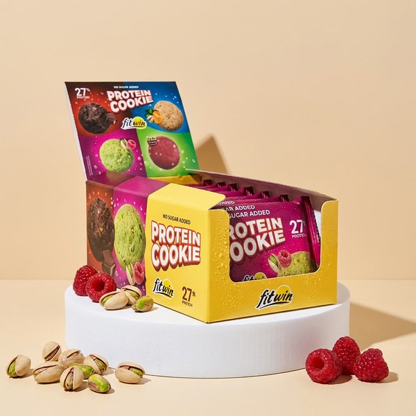Блок протеїнового печива FitWin Protein Cookie 27%, 10*40 грамів