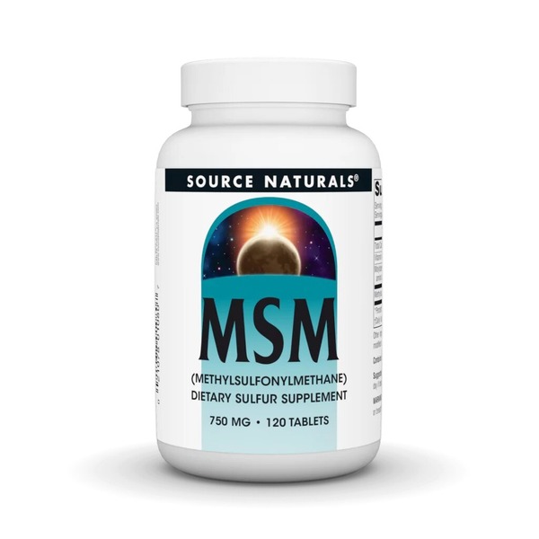 Метилсульфонілметан Source Naturals MSM with Vitamin C 750 mg, 120 таблеток