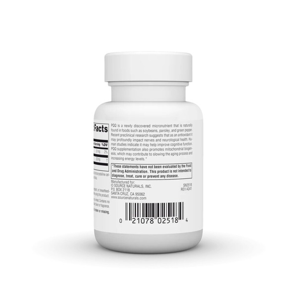 Піролохінолінхінон Source Naturals PQQ Mind, 30 таблеток. Фото 3