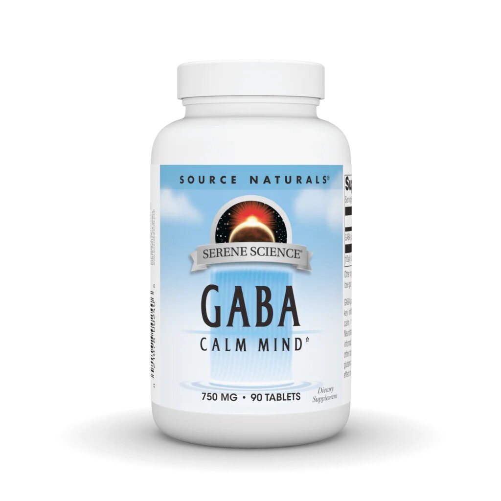 ГАМК Source Naturals Serene Science GABA 750 mg, 45 таблеток