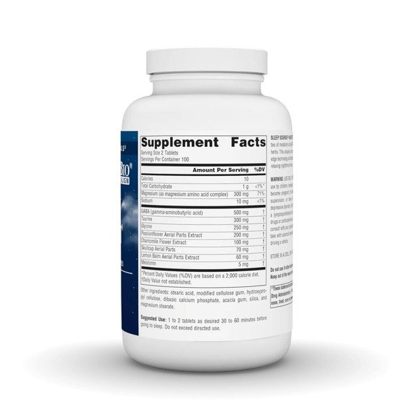 Вечірній комплекс з мелатоніном Source Naturals Sleep Science NightRest with Melatonin, 200 таблеток для гарного сну. Фото 3