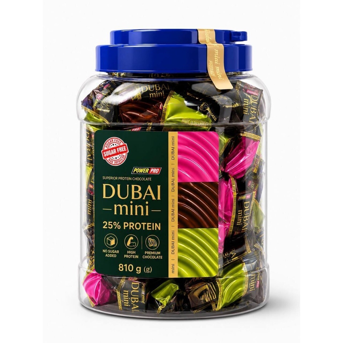 Протеиновые конфеты Power Pro Dubai Mini Sugar Free, 810 грамм