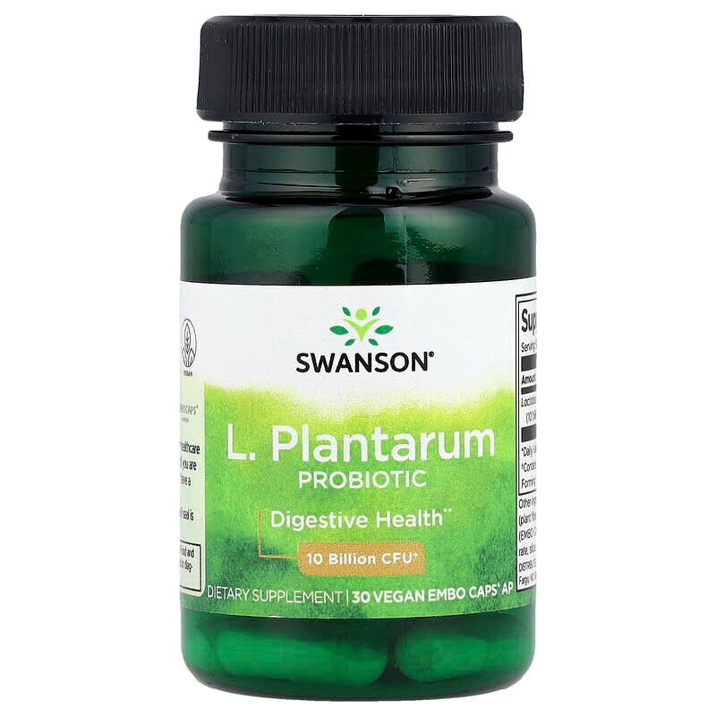 Пробиотик Swanson L. Plantarum Probiotic 10 Billion CFU, 30 вегакапсул