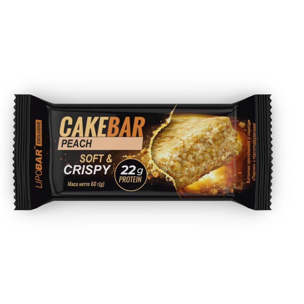 Десертный протеиновый батончик LipoBar Cake Bar, 60 грамм. Фото 4