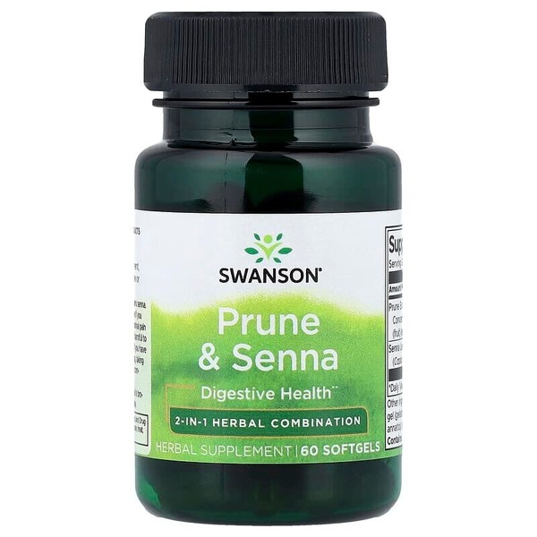 Чернослив и сенна Swanson Prune & Senna, 60 капсул