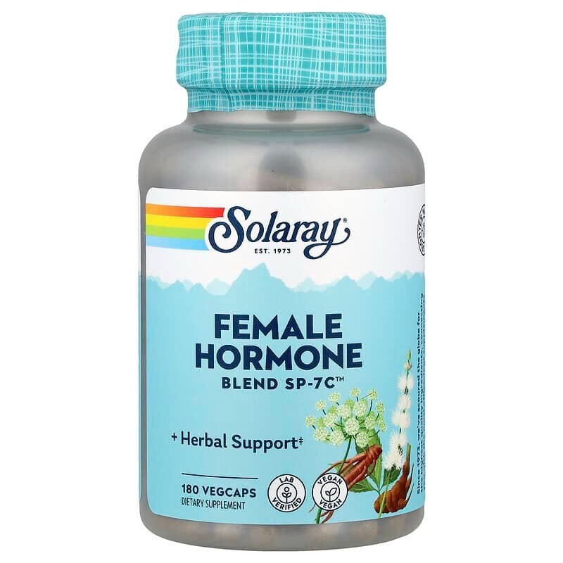 Жіночий рослинний комплекс Solaray Female Hormone Blend Sp-7c, 180 вегакапсул