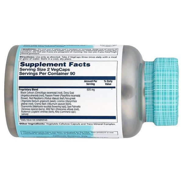 Жіночий рослинний комплекс Solaray Female Hormone Blend Sp-7c, 180 вегакапсул. Фото 2