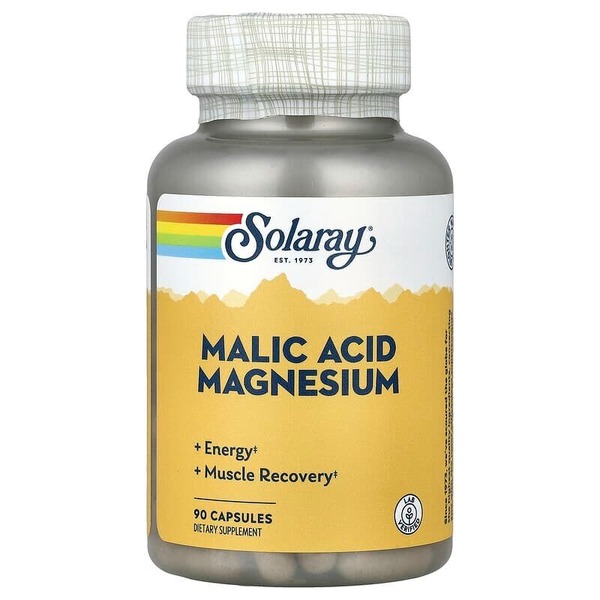Магній з яблучною кислотою Solaray Malic Acid Magnesium, 90 капсул