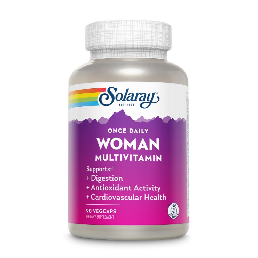 Жіночий мультивітамінний комплекс Solaray Once Daily Woman Multivitamin, 90 вегакапсул