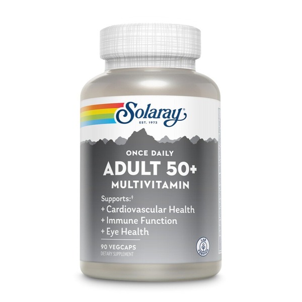 Мультивітамінний комплекс для дорослих Solaray Once Daily Adult 50+ Multivitamin, 90 вегакапсул