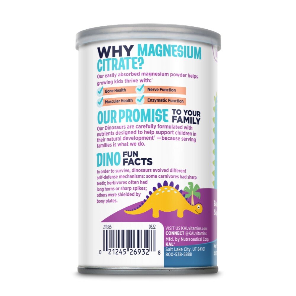 Вітаміни та мінерали KAL Magnesium Powder 200 mg, 112 грам. Фото 3