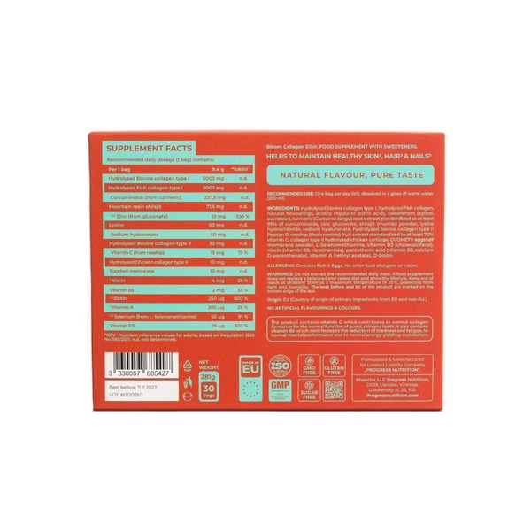 Колаген Progress Nutrition Bloom Collagen, 30 стіків. Фото 2