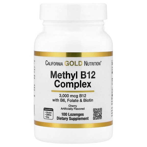 Метил B12 комплекс California Gold Nutrition Methyl B12 Complex, 100 пастилок