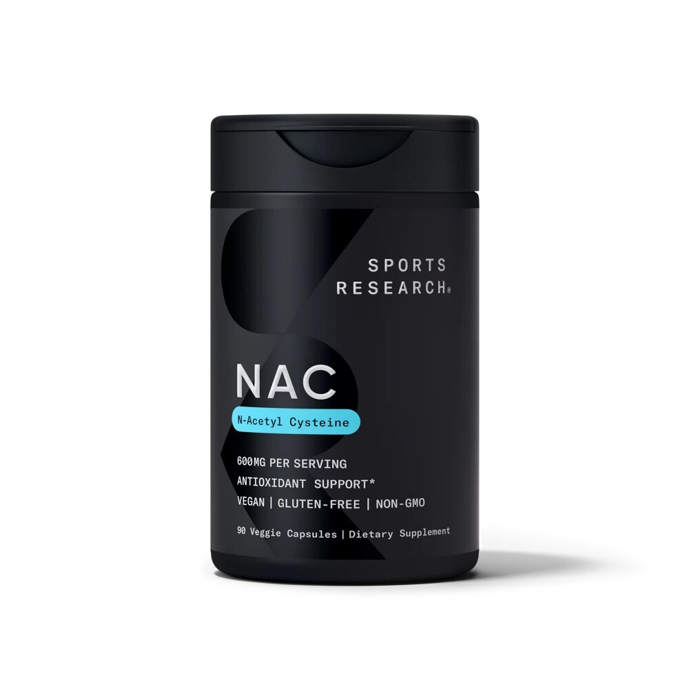 N-ацетил-L-цистеїн Sports Research NAC 600 mg, 90 вегакапсул
