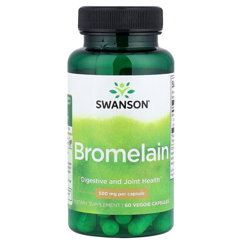 Бромелаїн Swanson Bromelain 500 mg, 60 вегакапсул