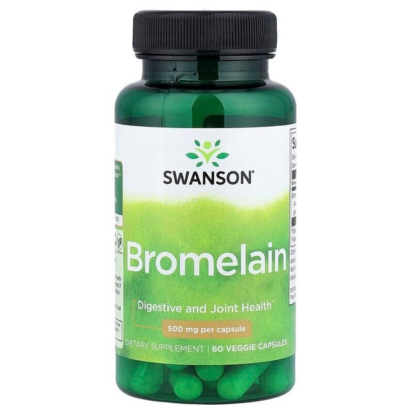 Бромелайн Swanson Bromelain 500 mg, 60 вегакапсул