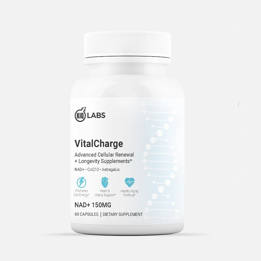 Комплекс NAD+ KIQ Labs VitalCharge, 60 капсул