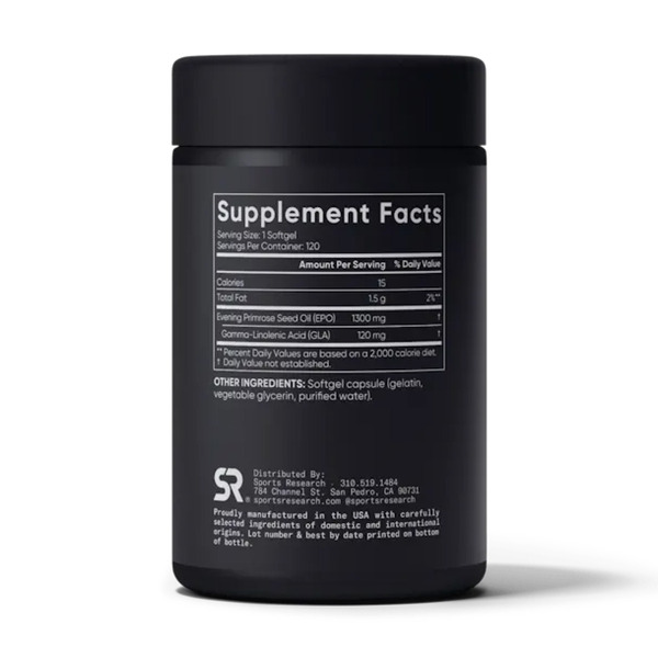 Evening Primrose Oil 1300mg - 120 softgels. Фото 2