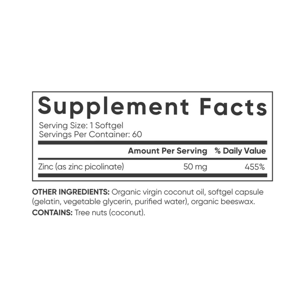 Zinc Picolinate 30mg - 90 softgels. Фото 2