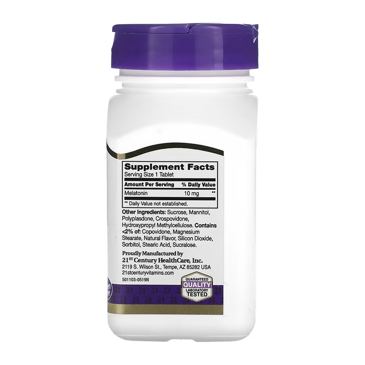 Melatonin 10 mg Quick Dissolve - 120 tabs. Фото 2