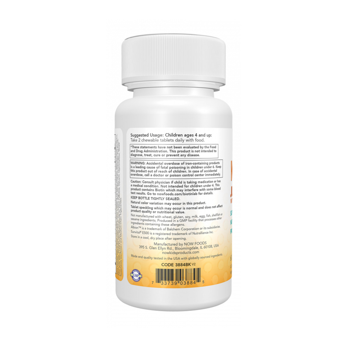 Kid Vits™ Juicy Orange Chewable - 60 tabs (До 01.27). Фото 3