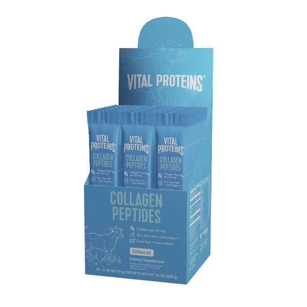 Collagen Peptides - 200g Unflavored (20 Packets) (Повреждена банка). Фото 2