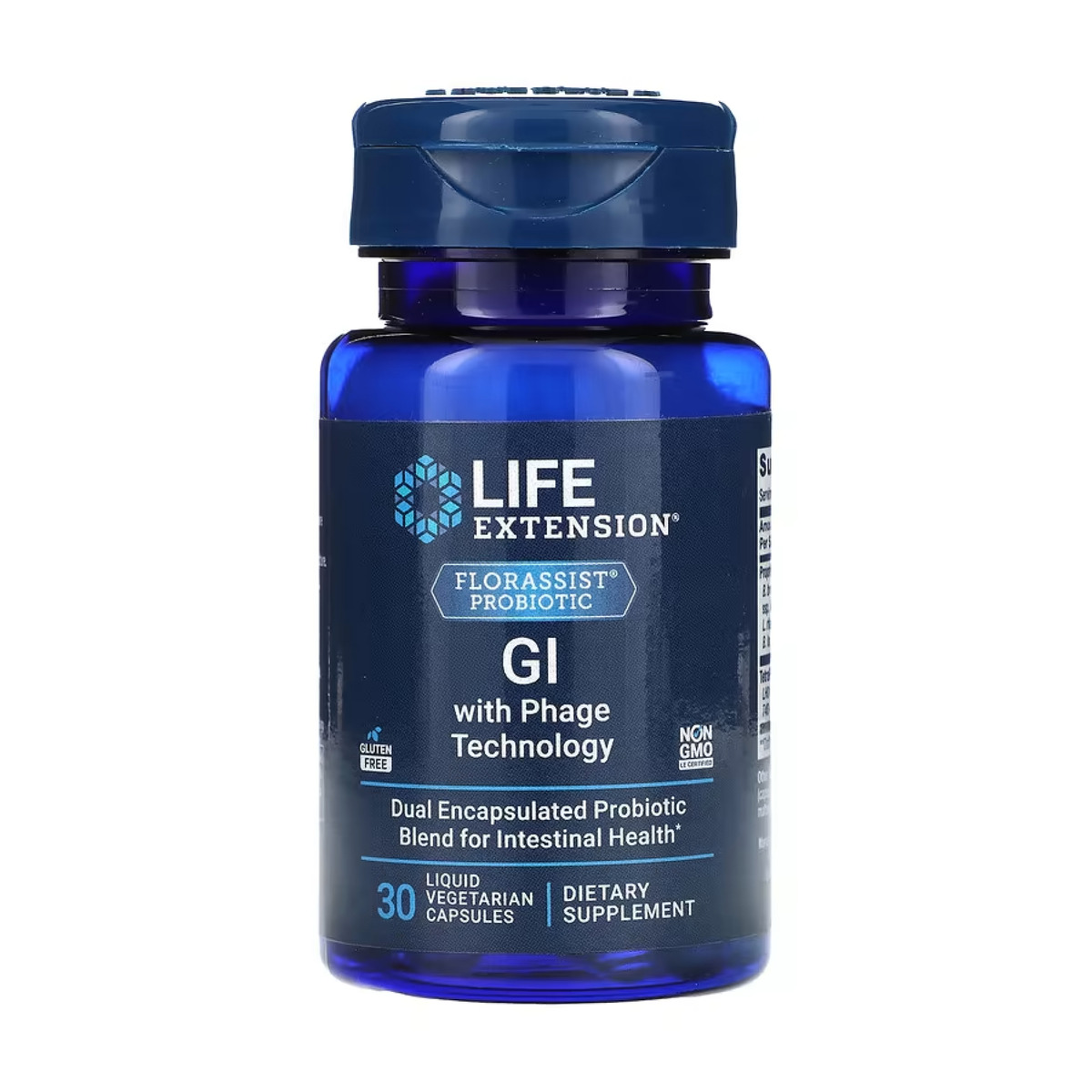 LE FLORASSIST® GI with Phage Technology - 30 vcaps (Повреждена банка)