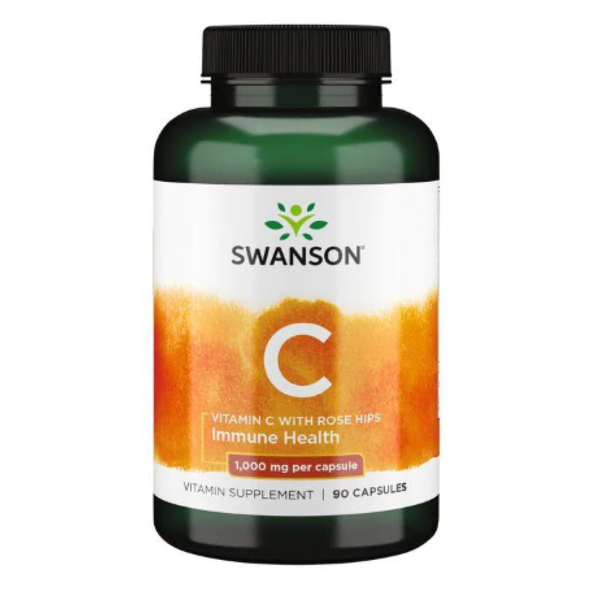 Vitamin C with Rose Hips 1000 mg - 90 caps (Пошкоджена етикетка)