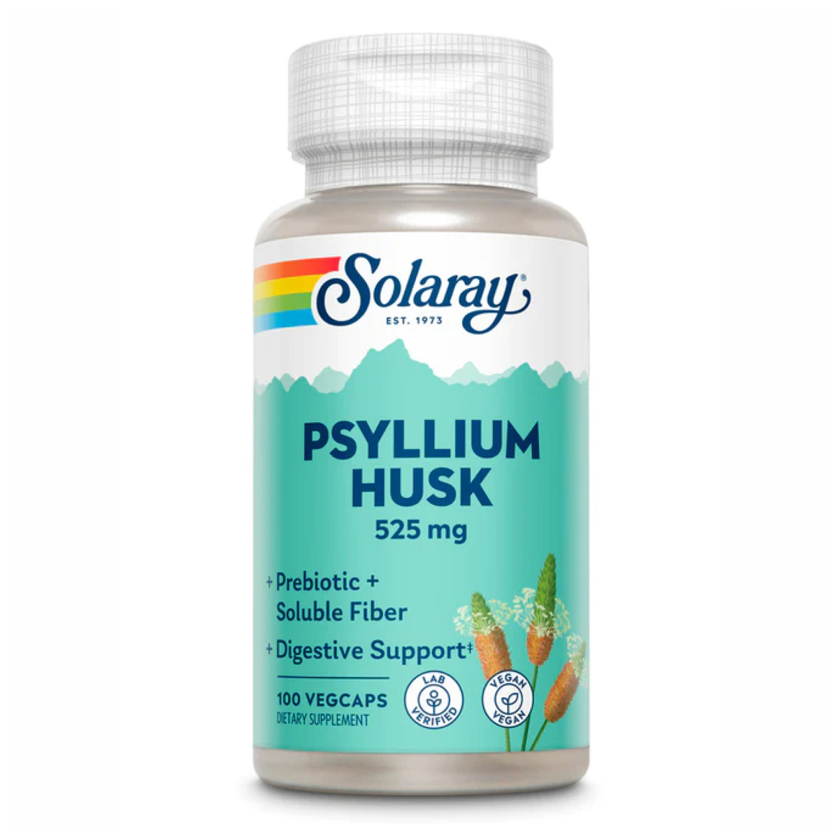 Psyllium Husk 525mg - 100 vcaps (Повреждена этикетка)