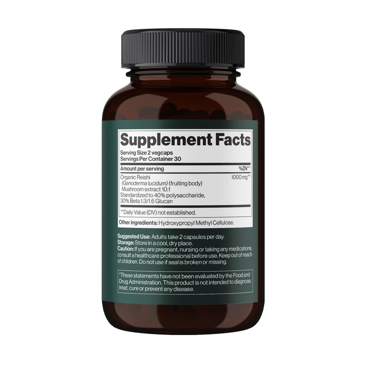 Reishi Mushroom 1000 mg - 60 vegcaps (До 02.27). Фото 2