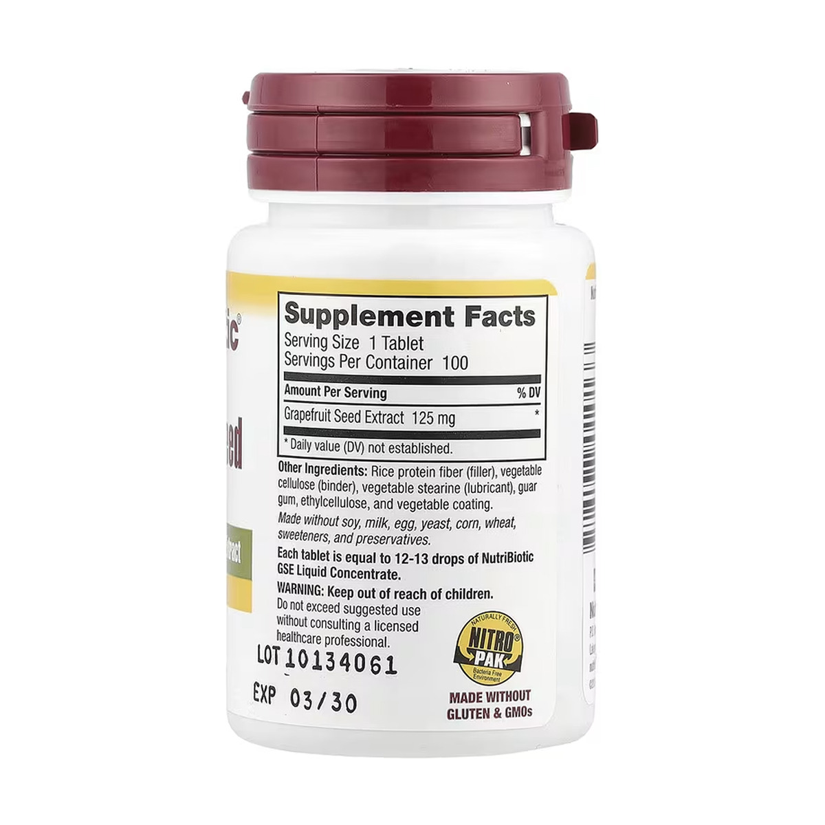 Grapefruit Seed Extract 125mg - 100 tabs. Фото 2