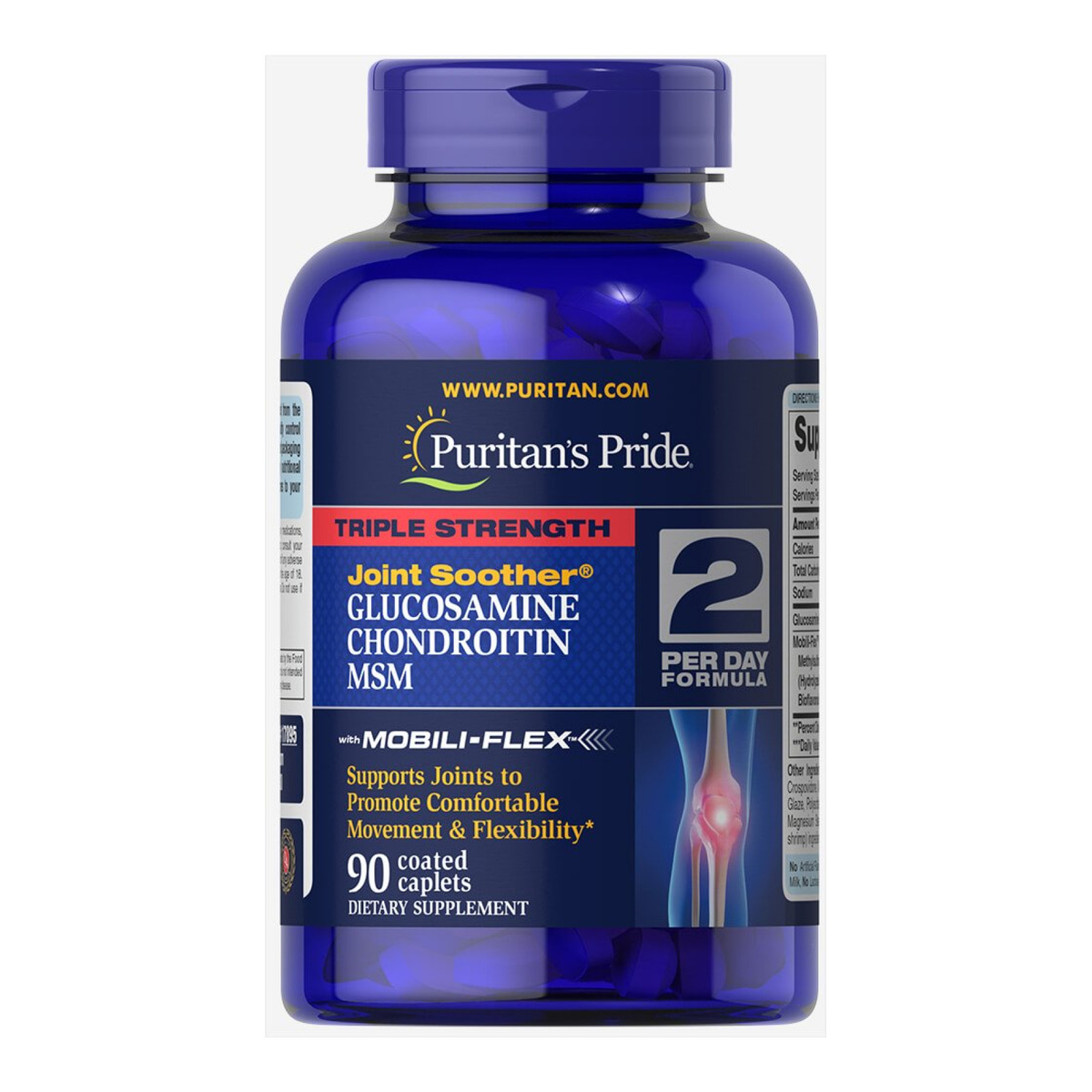 Glucosamine Chondroitin MSM Triple Strength - 90 caplets (Пошкоджена банка)