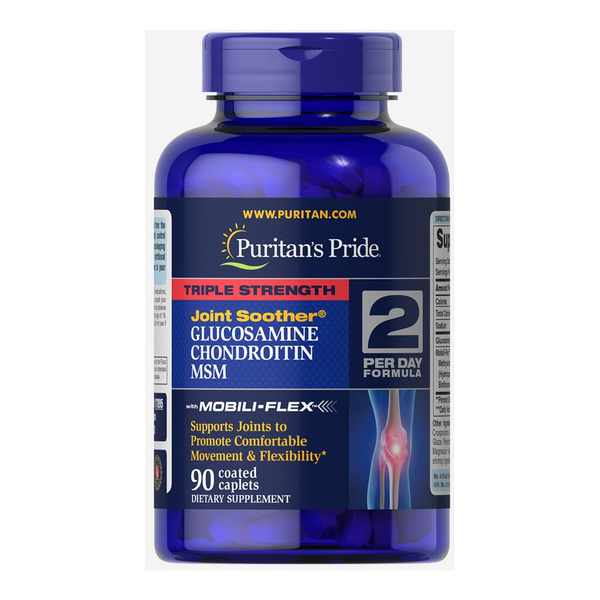 Glucosamine Chondroitin MSM Triple Strength - 90 caplets (Пошкоджена банка)