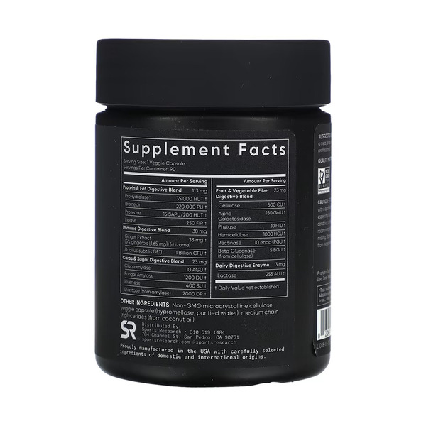 Digestive Enzymes + Probiotic - 90 veggie capsules. Фото 2