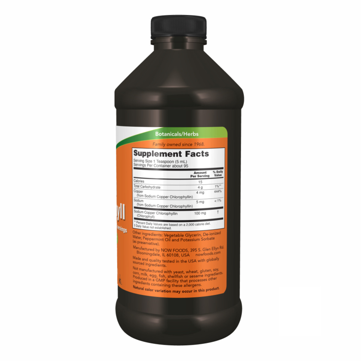 Chlorophyll Liquid Mint - 16 oz (Пошкоджена банка). Фото 2