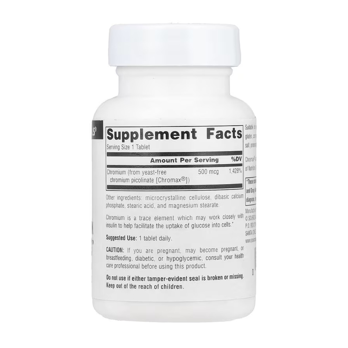 Ultra Chromium Picolinate 500™ 500 mcg - 60 tabs. Фото 2