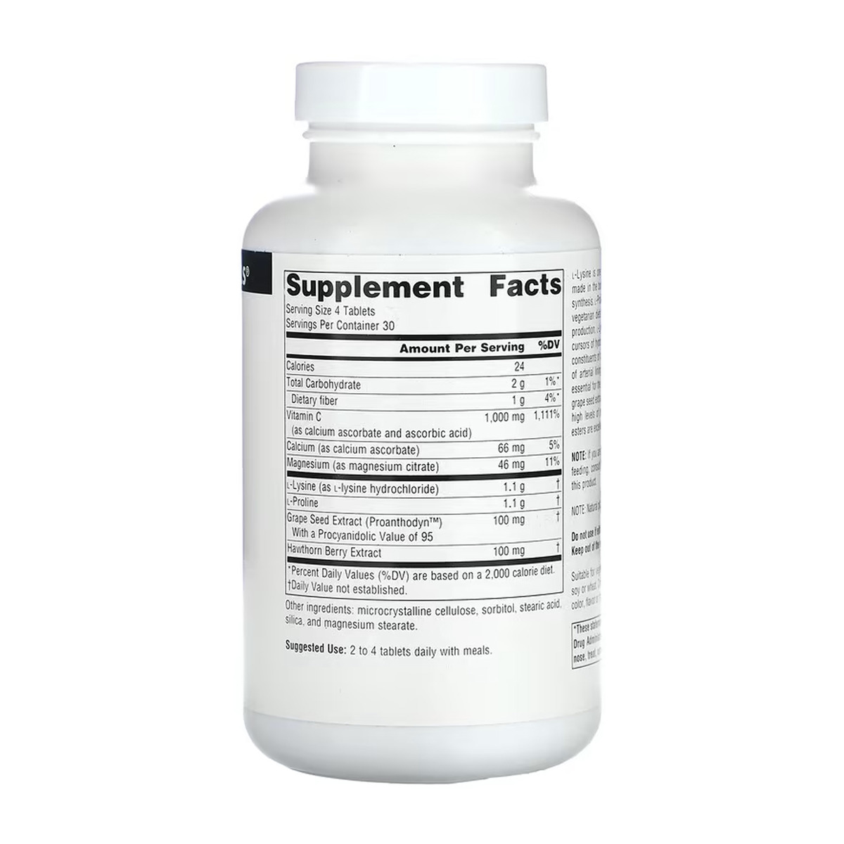 Proline & Lysine 550 mg - 120 tabs. Фото 2