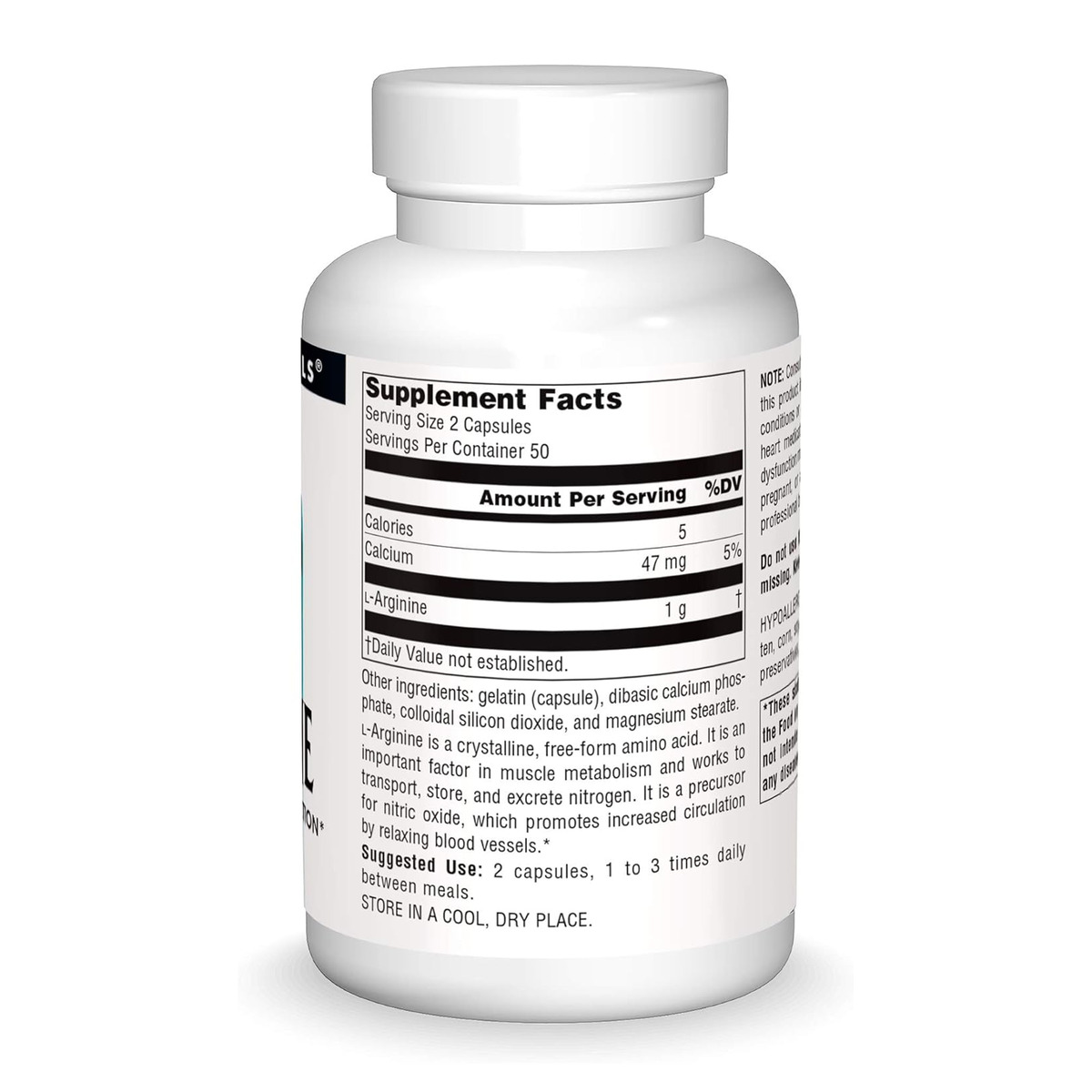 L-Arginine 500 mg - 50 tabs. Фото 2